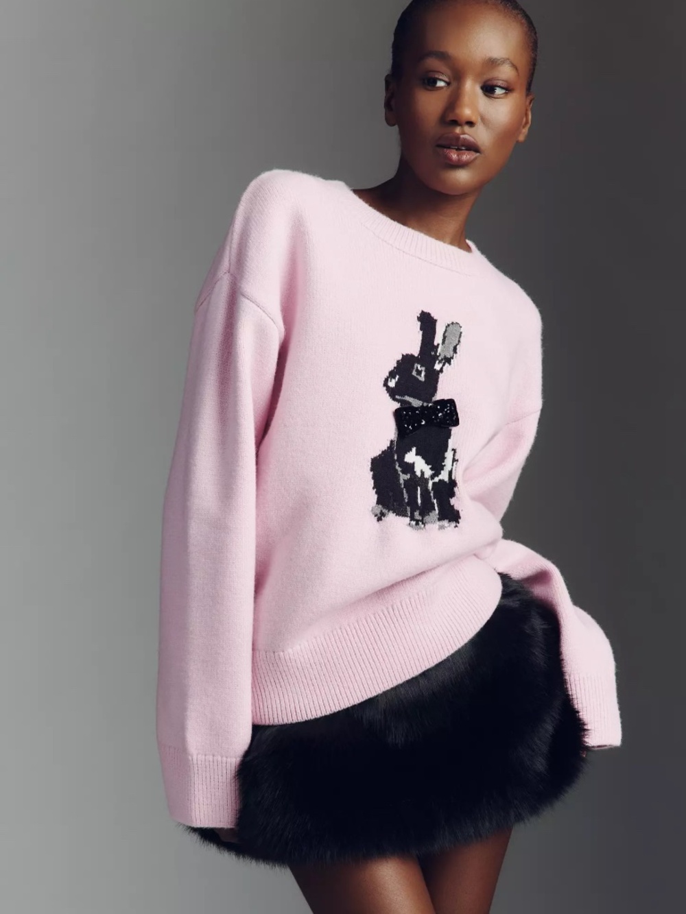 Anthropologie English Factory Bunny Graphic Sweater TOP RATED & SOLD OUT